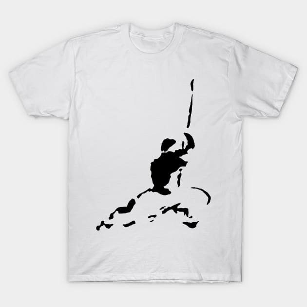 kungfu worrior with battle stick T-Shirt by Nikokosmos